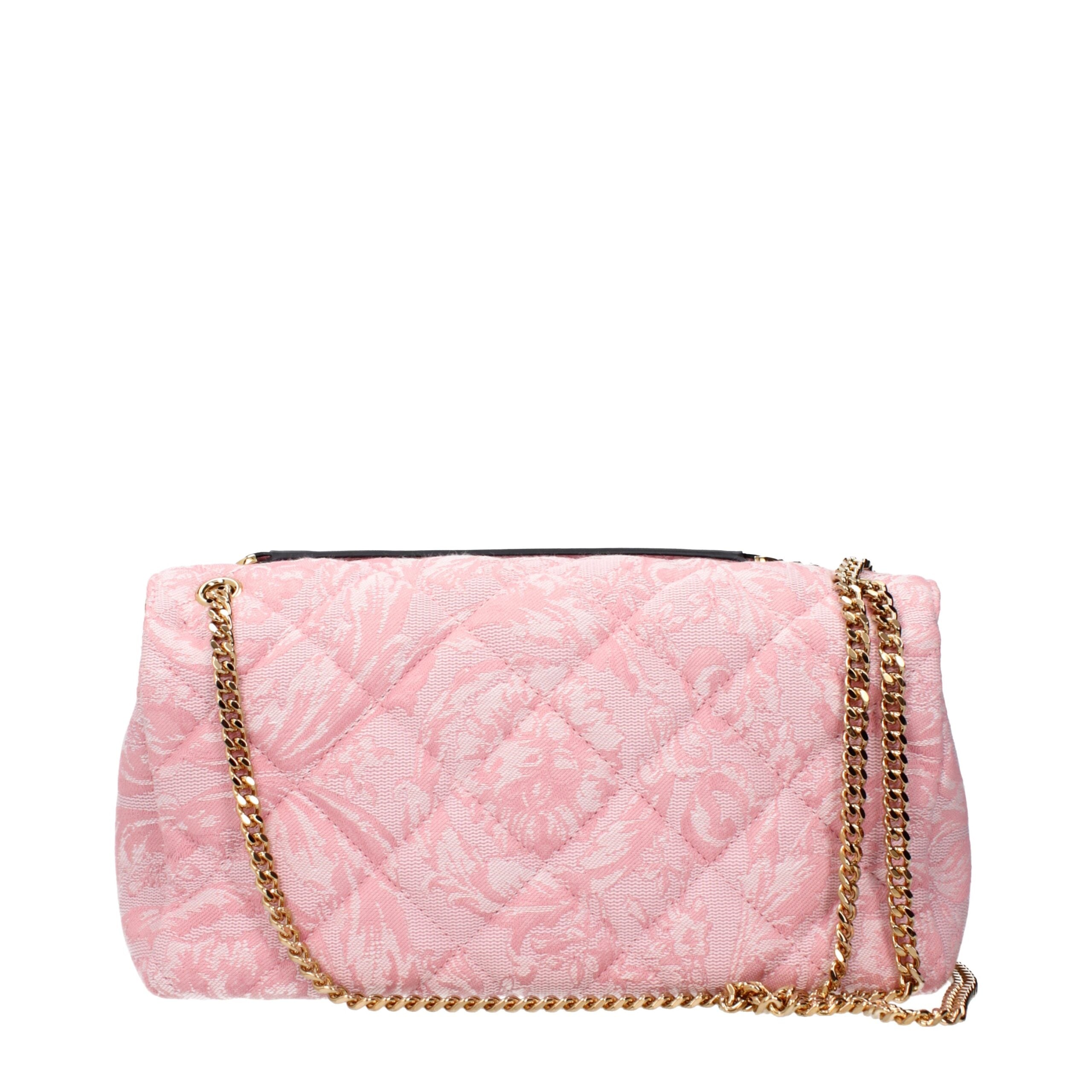 Pink Fabric Shoulder Bag - ventzia