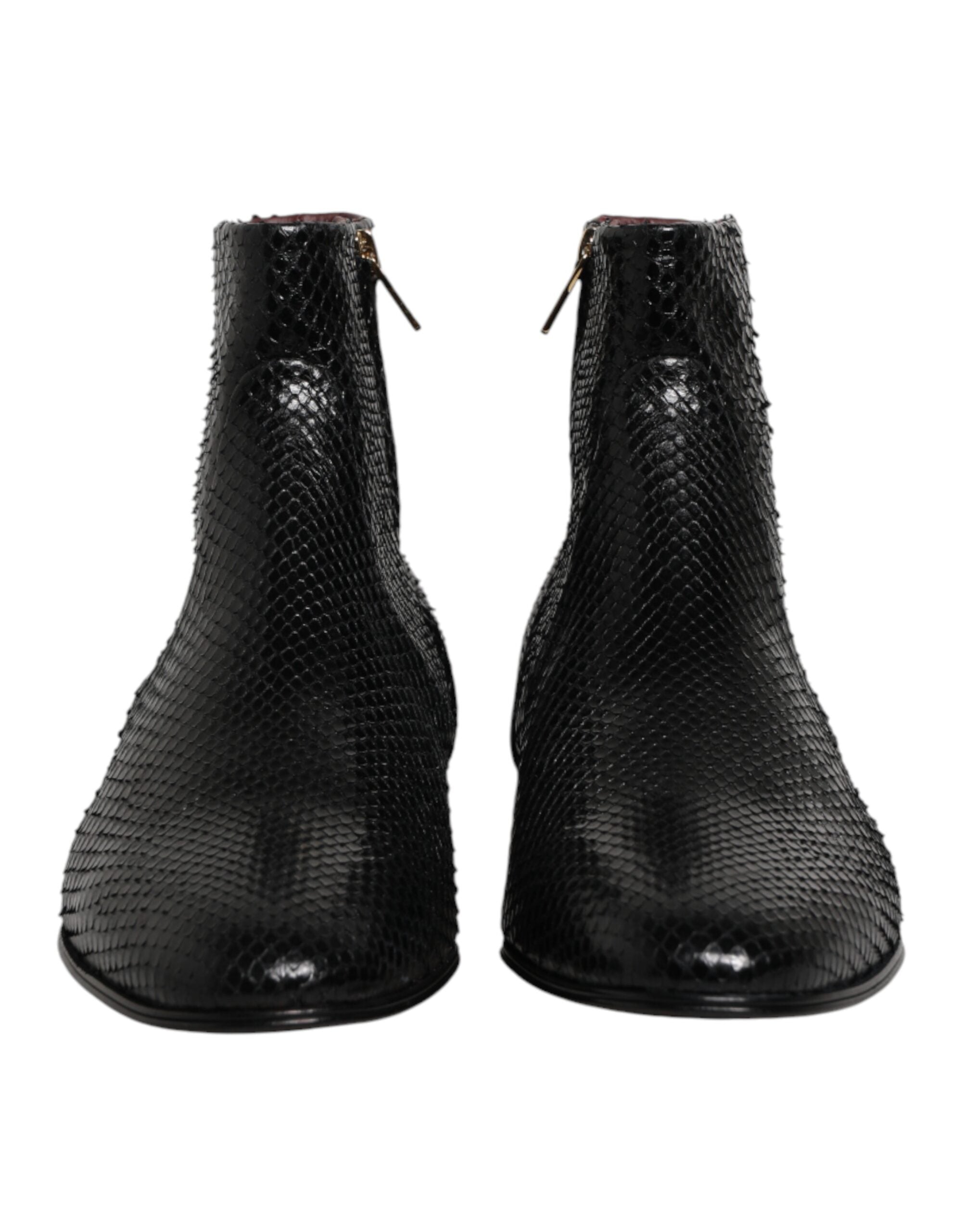 Black Leather Chelsea Short Ankle Boots Shoes