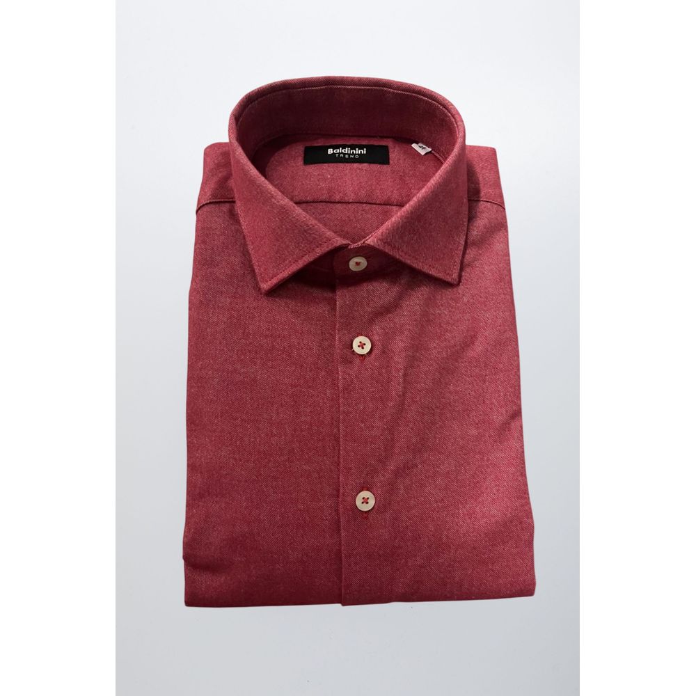 Red Cotton Men's Shirt - ventzia