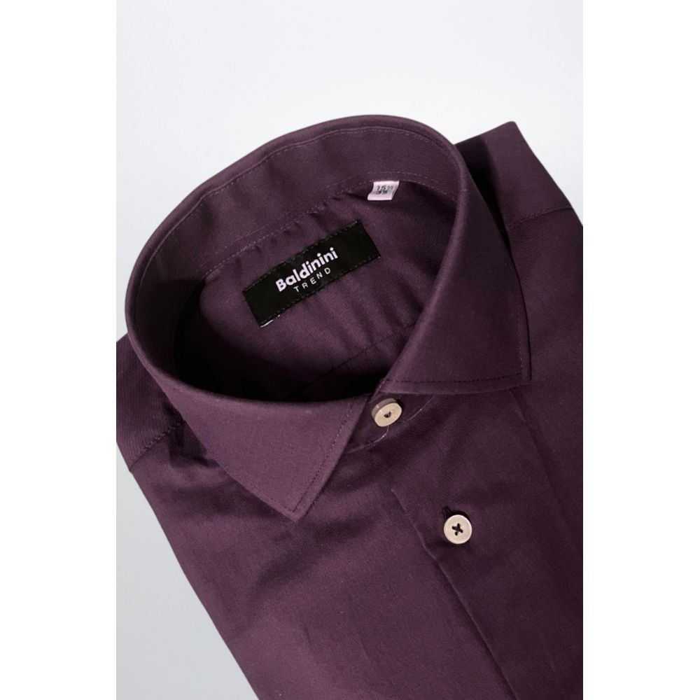 Purple Cotton Men Shirt - ventzia