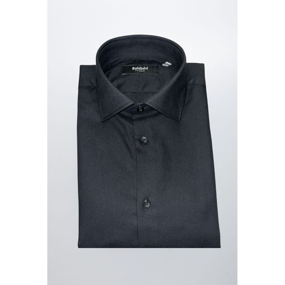 Black Cotton Men Shirt - ventzia