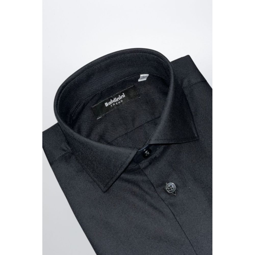 Black Cotton Men Shirt - ventzia