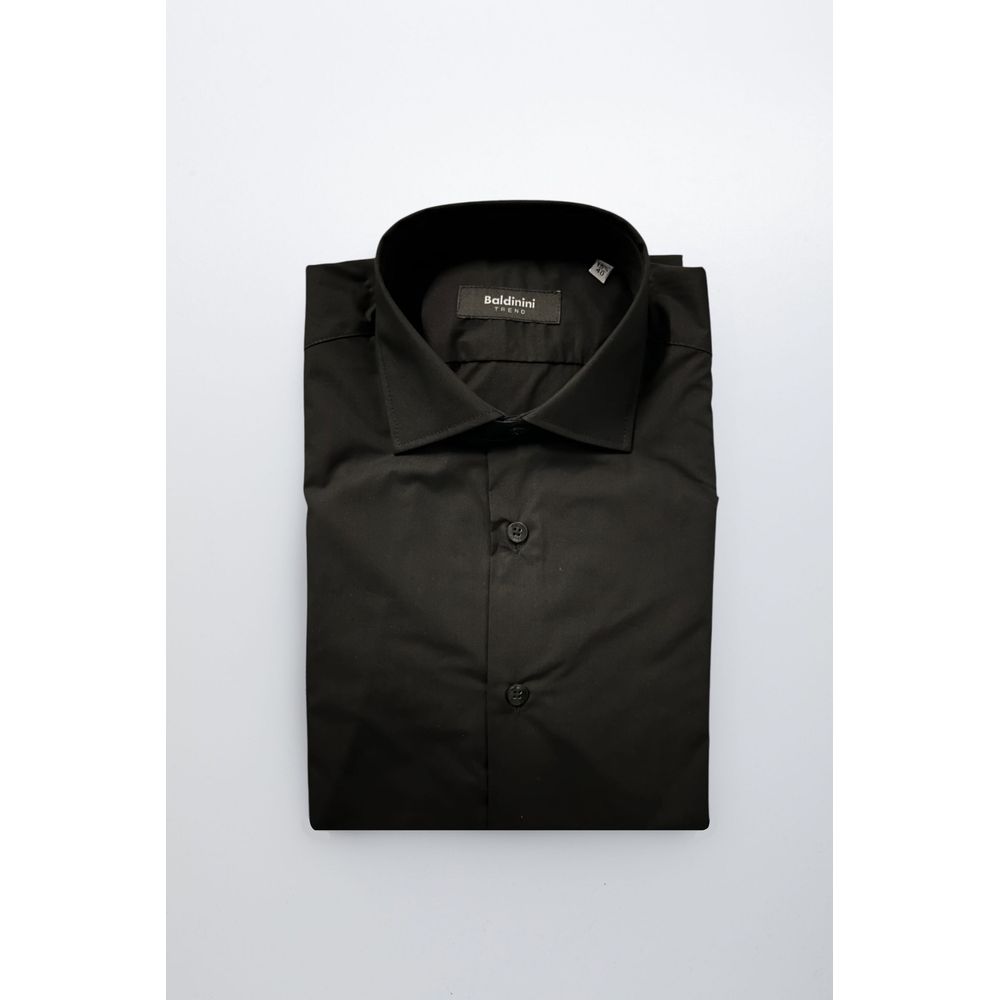 Black Cotton Men's Shirt - ventzia