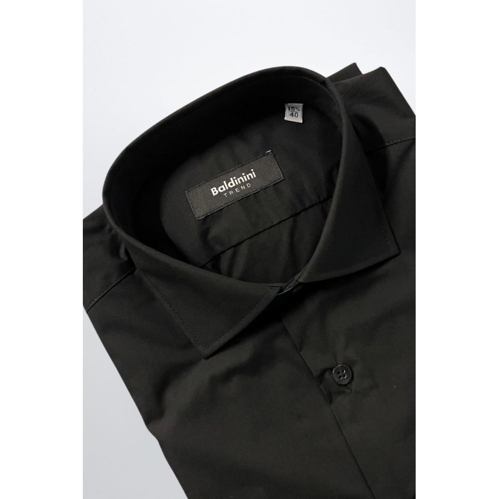 Black Cotton Men's Shirt - ventzia