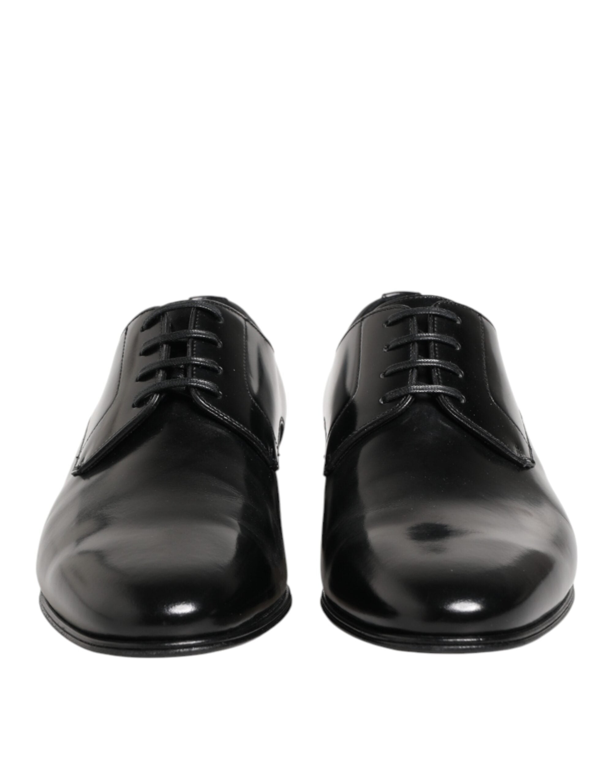 Black Calfskin Leather Derby Men Dress Shoes