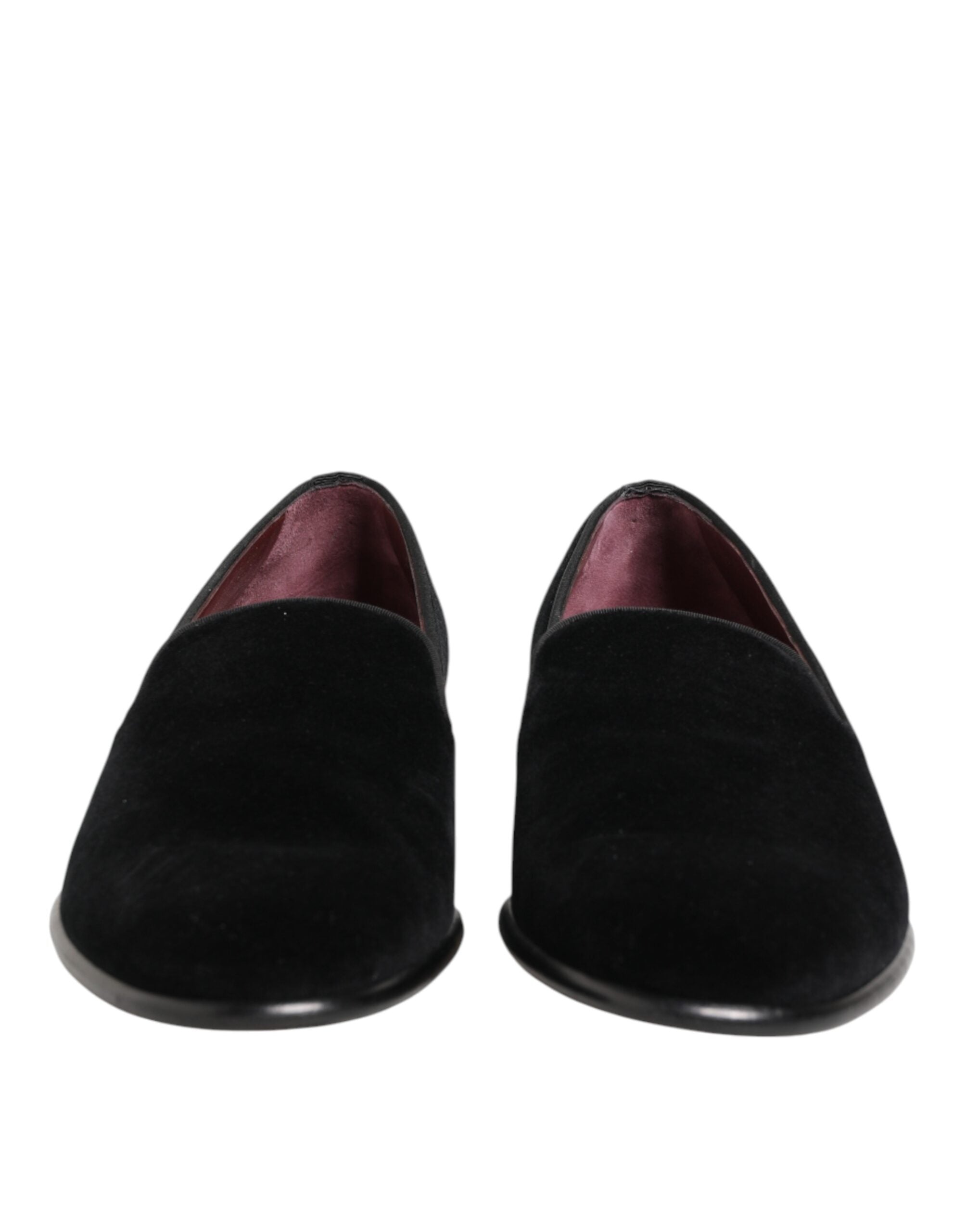 Black Leather Suede Slip On Loafer Dress Shoes