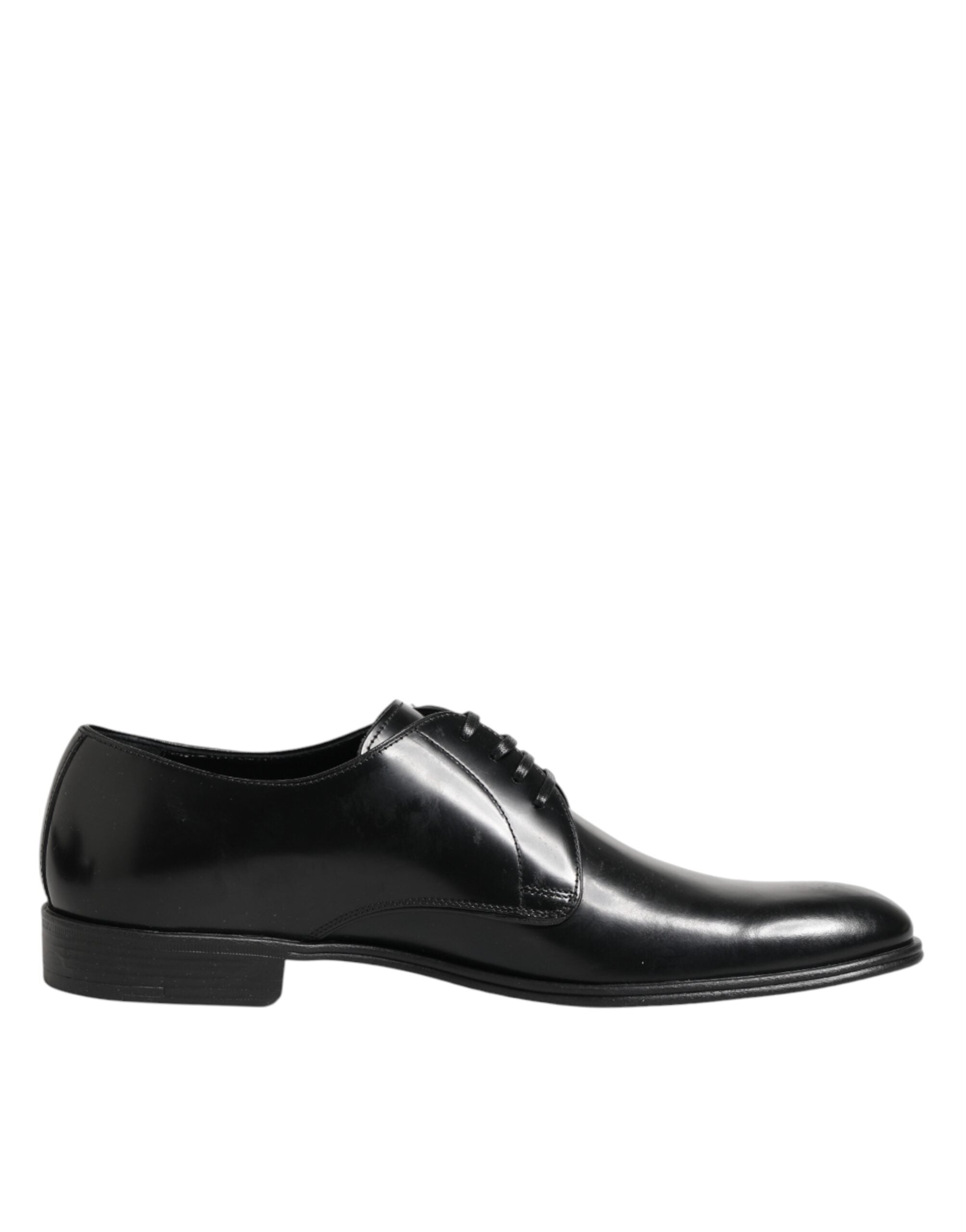 Black Calfskin Leather Derby Dress Shoes