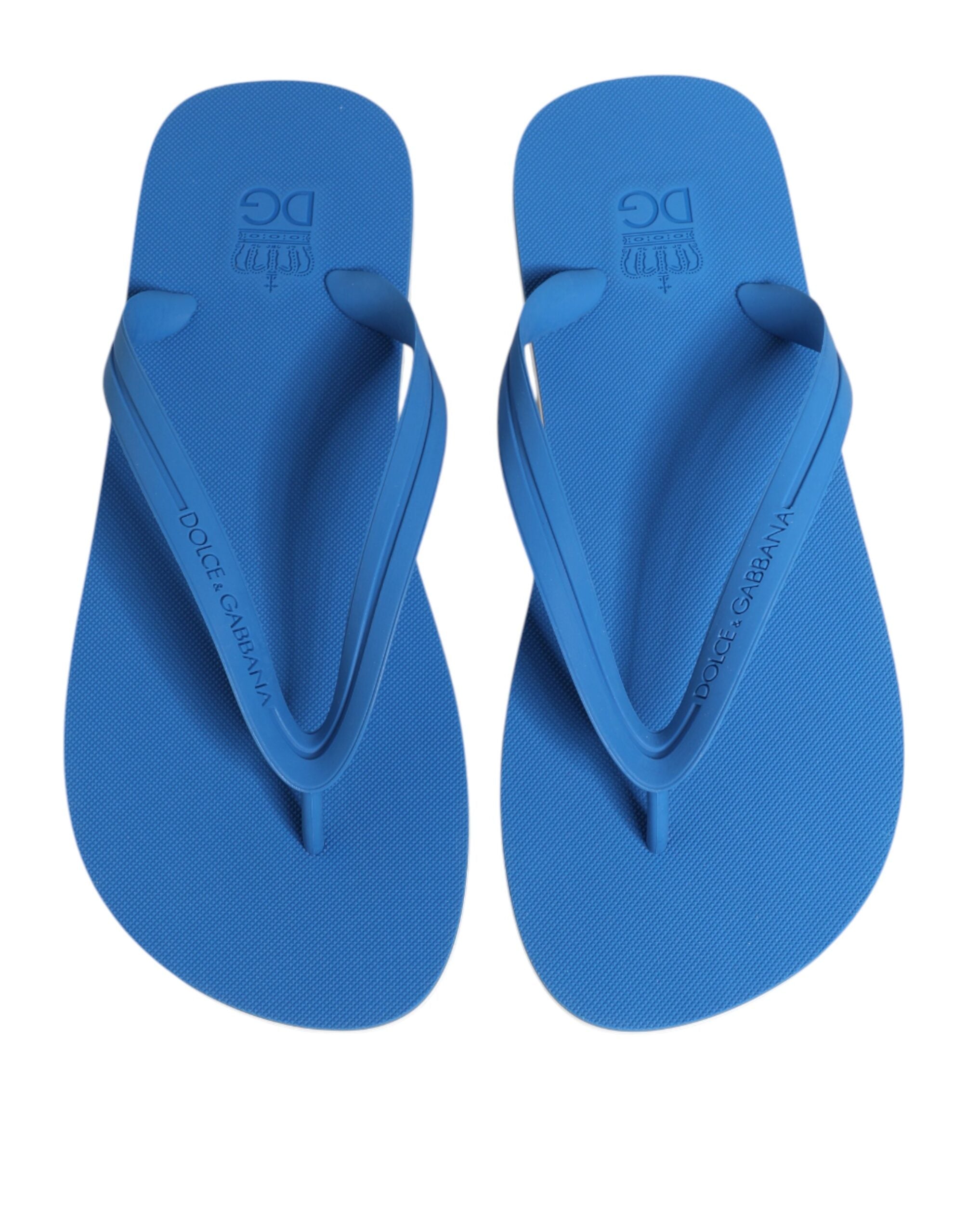 Blue White Logo Beachwear Flats Slipper Shoes - ventzia
