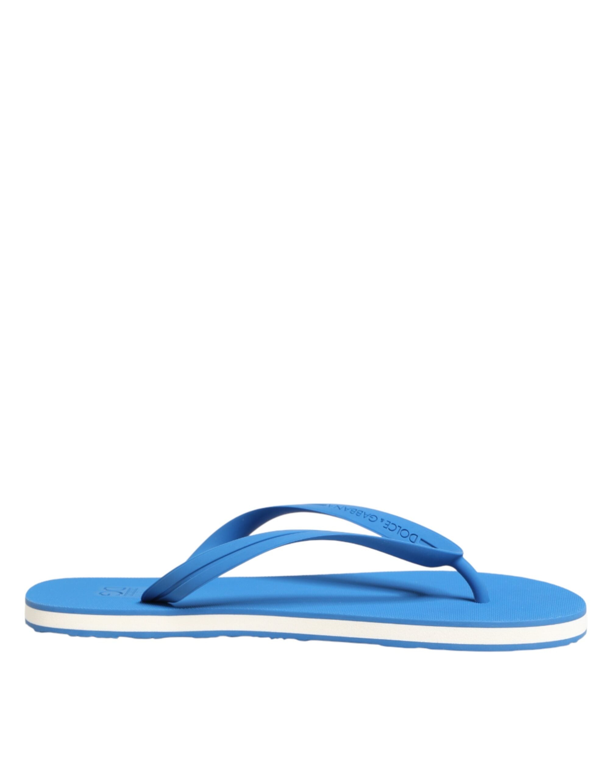 Blue White Logo Beachwear Flats Slipper Shoes - ventzia