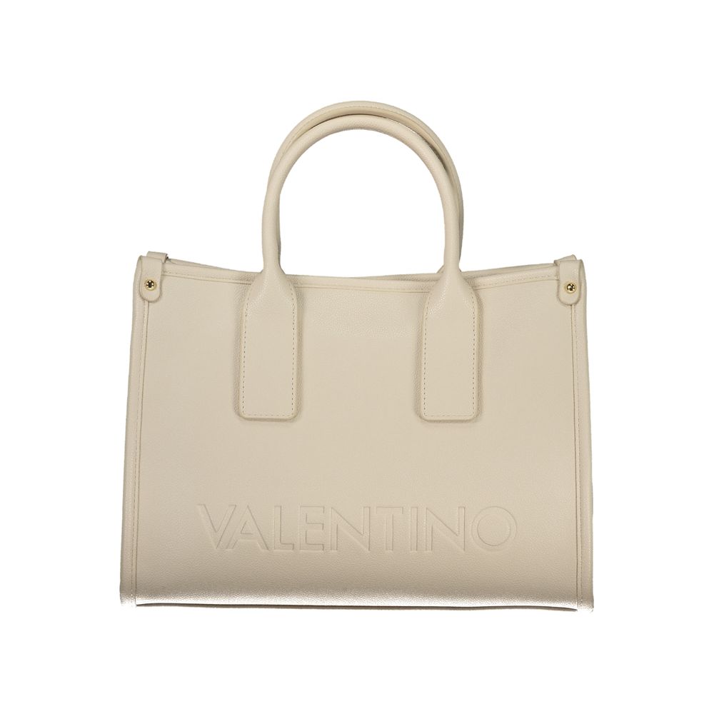 Beige Polyurethane Women Handbag - ventzia