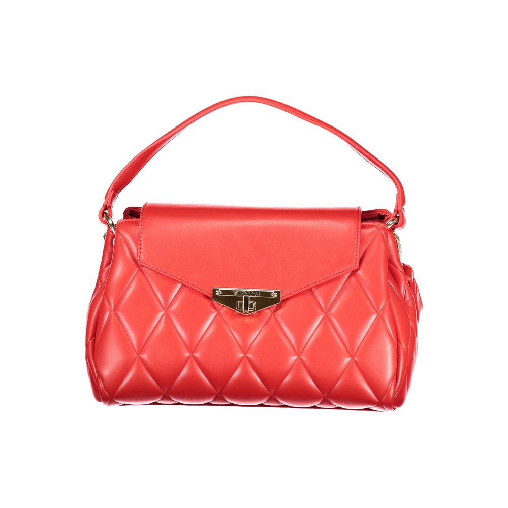 Rosso Polyurethane Women Handbag - ventzia