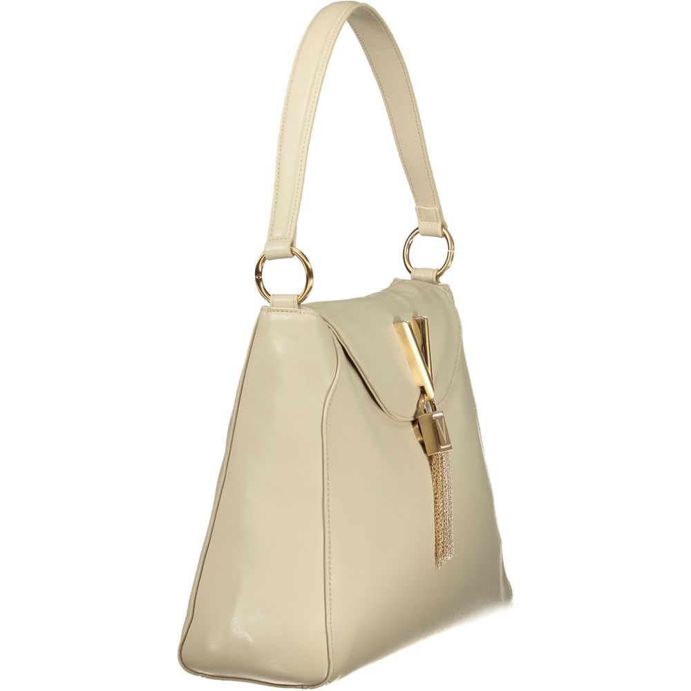 Beige Polyurethane Women Shoulder Bag - ventzia