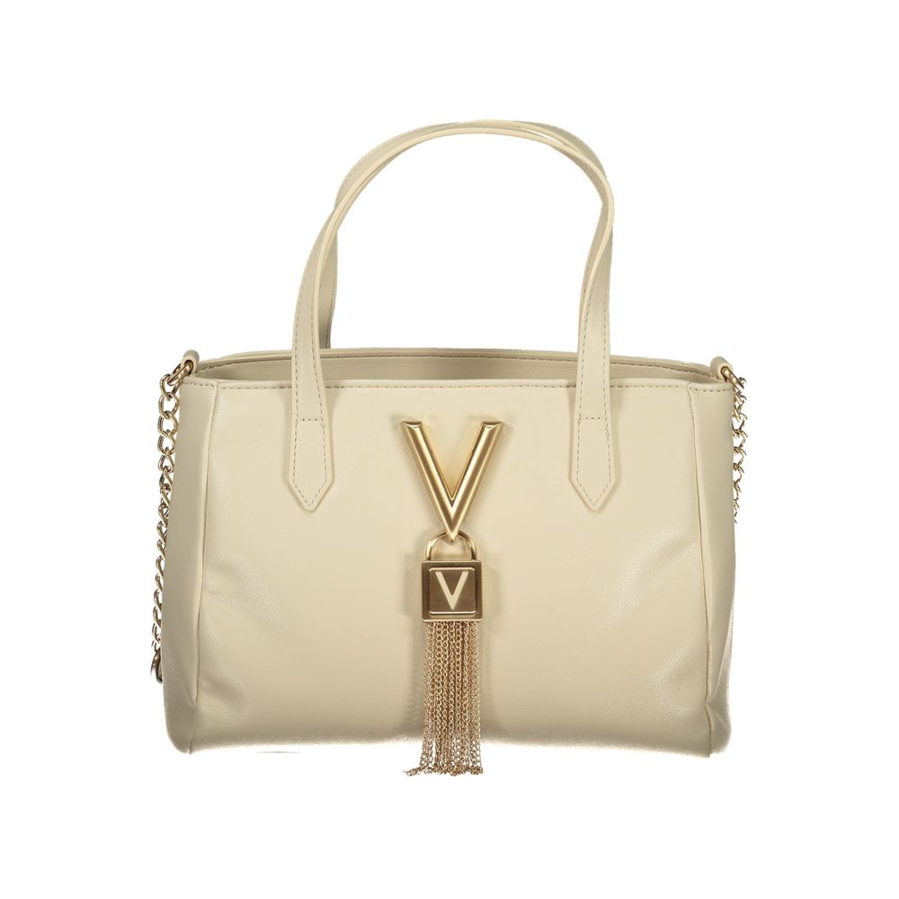 Beige Polyurethane Women Handbag - ventzia