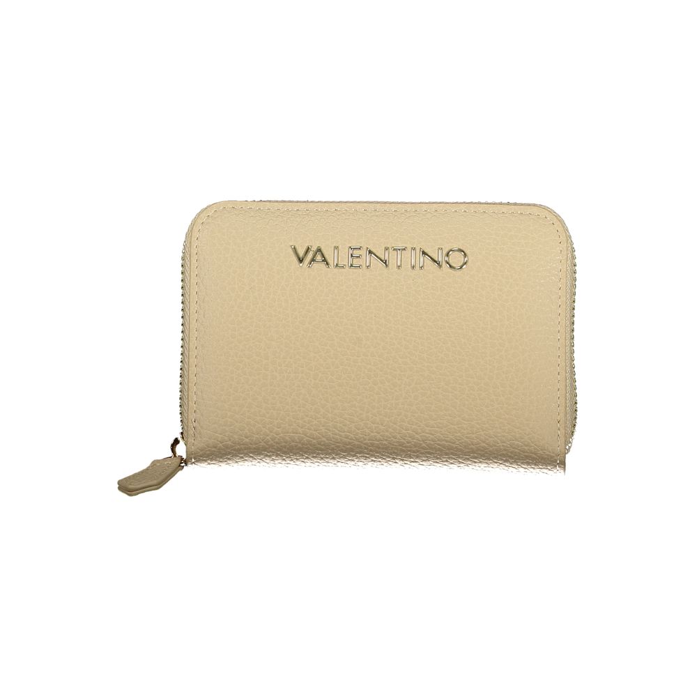 Beige Polyurethane Women Wallet - ventzia