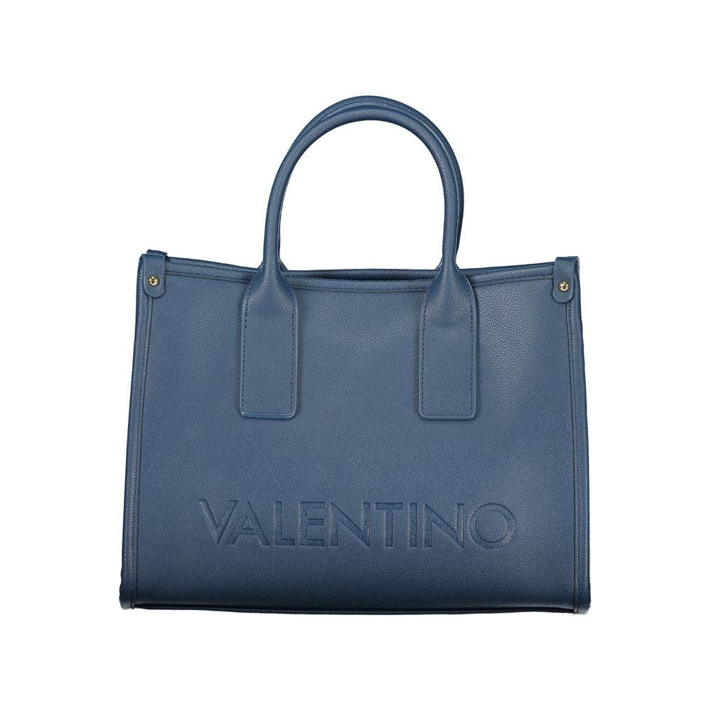 Blu Polyurethane Women Handbag - ventzia
