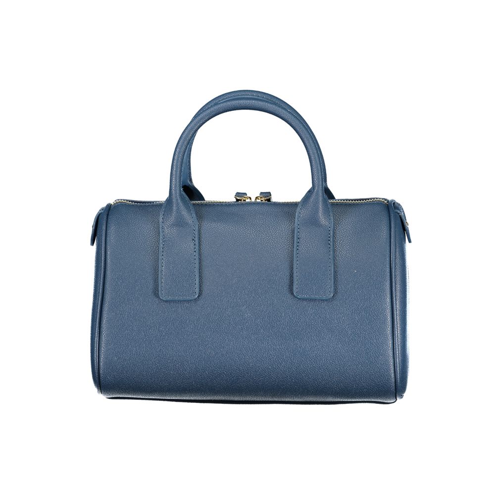 Blu Polyurethane Woman Handbag - ventzia