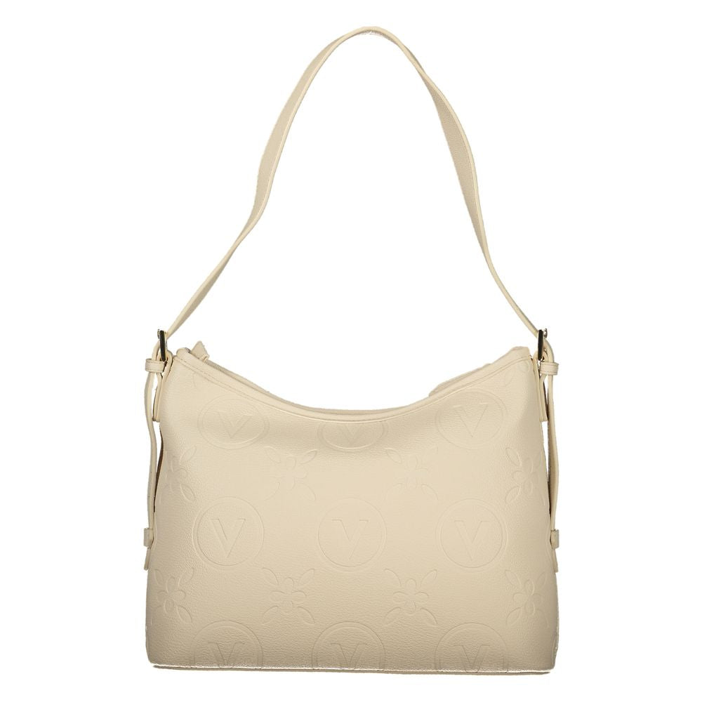 Beige Polyurethane Women Handbag - ventzia