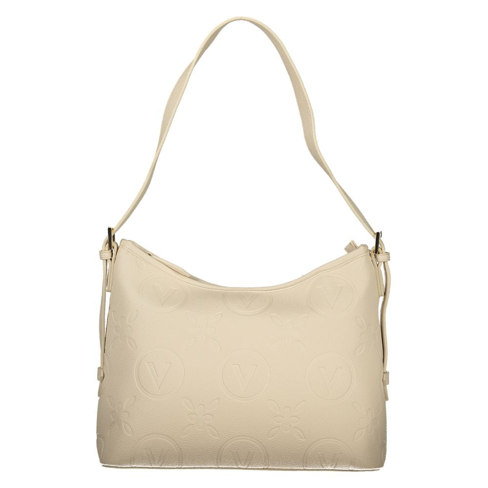 Beige Polyurethane Women Handbag - ventzia