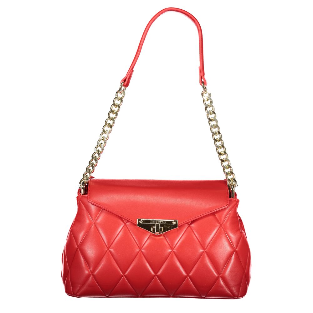 Red Polyurethane Women Handbag - ventzia