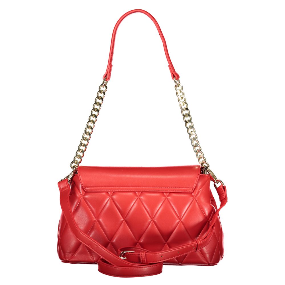 Red Polyurethane Women Handbag - ventzia
