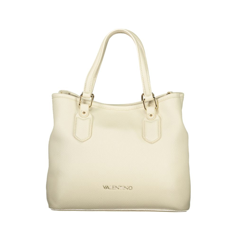 Beige Polyurethane Women Handbag - ventzia