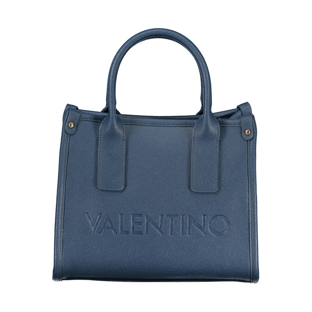 Blu Polyurethane Women Handbag - ventzia