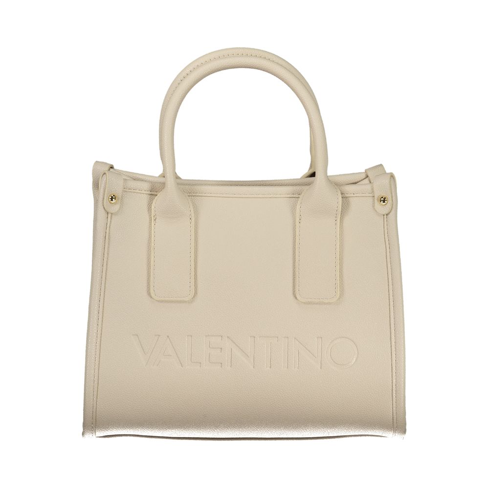 Beige Polyurethane Women Handbag - ventzia
