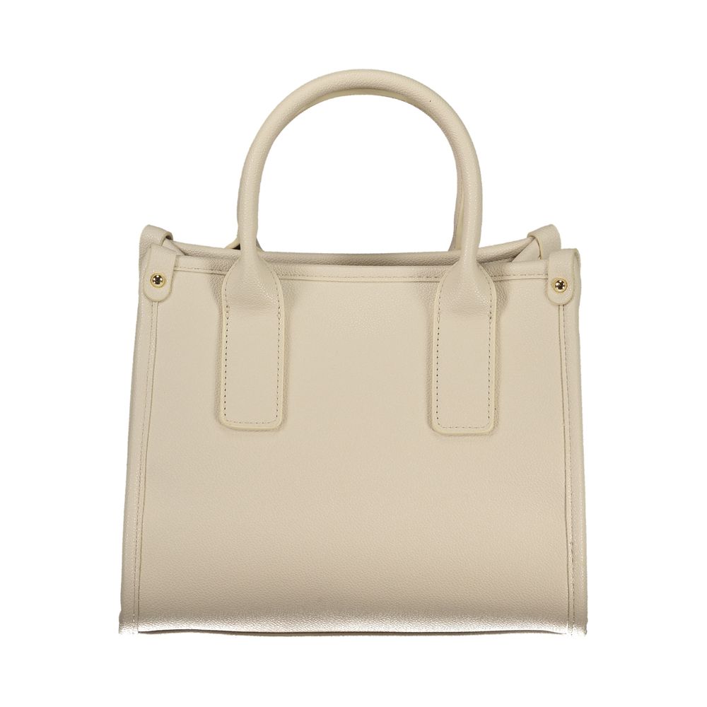 Beige Polyurethane Women Handbag - ventzia