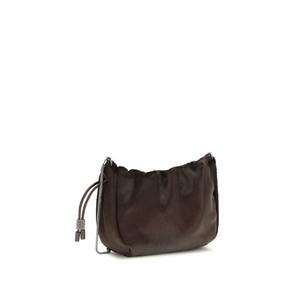 Brown Fur Shoulder Bag - ventzia