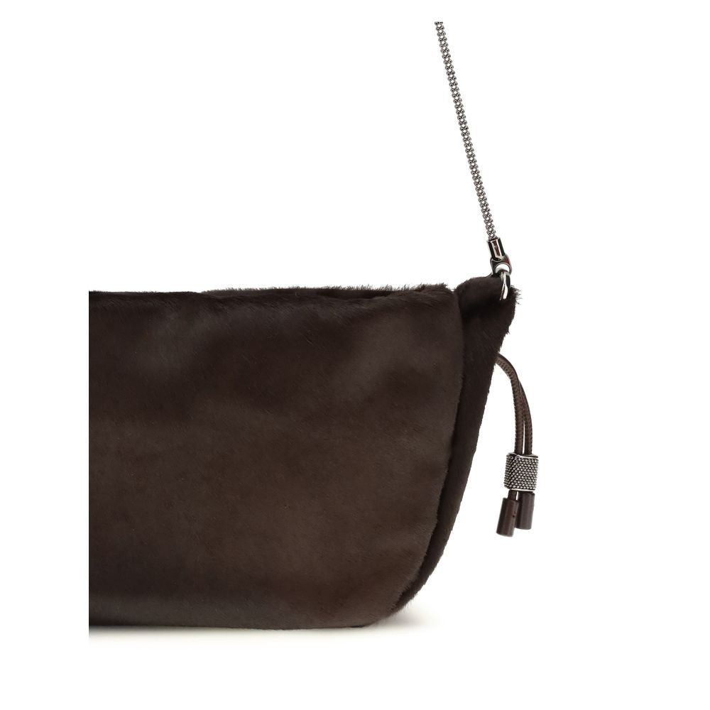 Brown Fur Shoulder Bag - ventzia