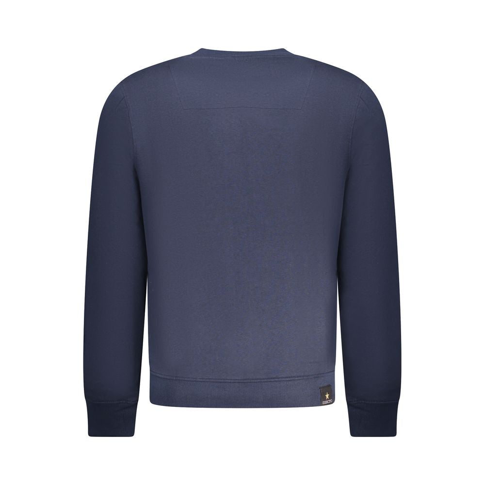 "Blu Cotton Men Sweatshirt" - ventzia