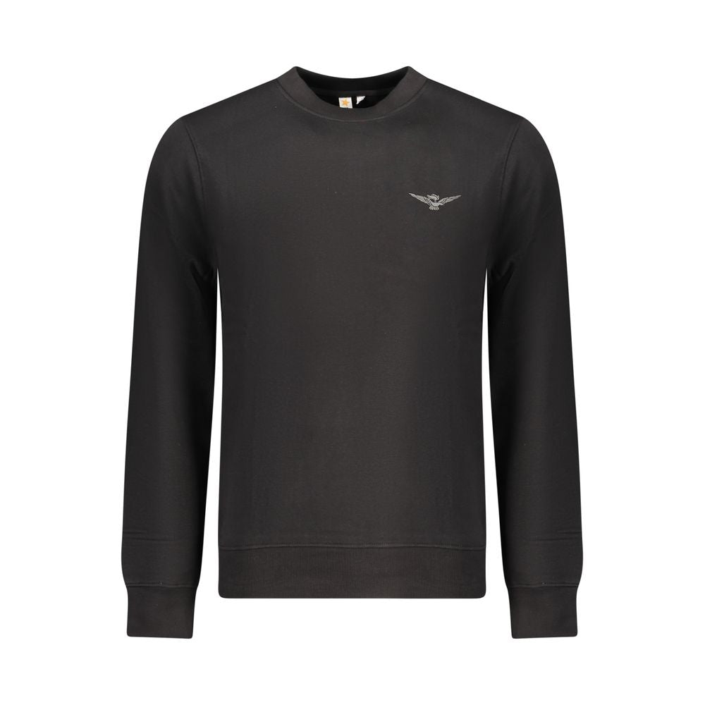 Black Cotton Men Sweatshirt - ventzia