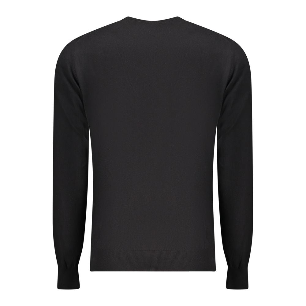 Black Cotton Men's Sweater - ventzia