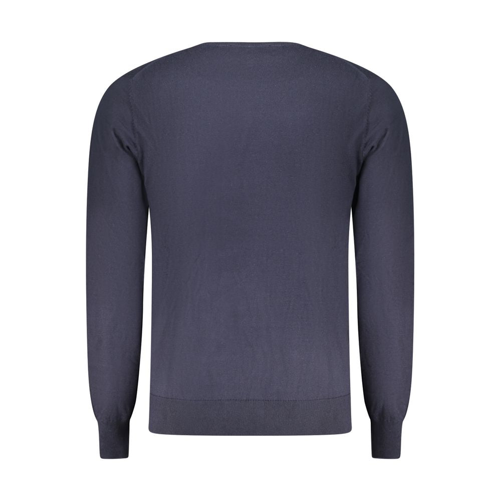 Blue Cotton Men's Sweater - ventzia