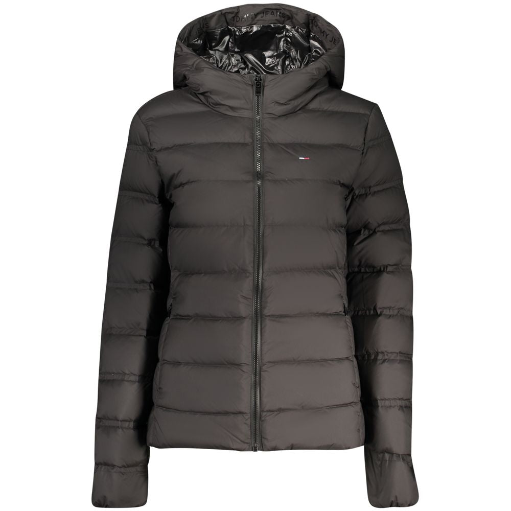 Black Polyester Women's Jacket - ventzia