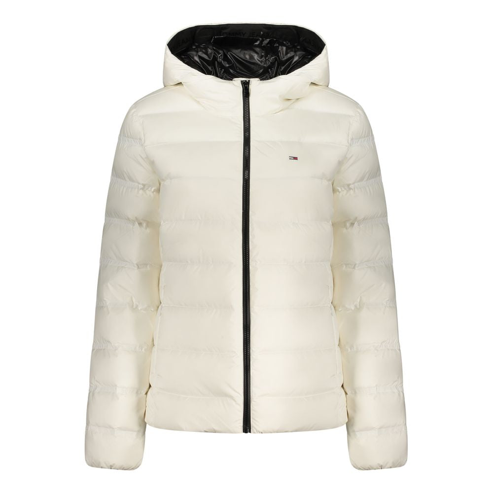 White Polyester Women's Jacket - ventzia
