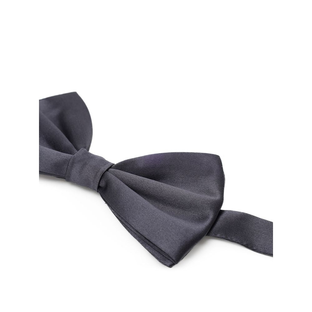 Gray Silk Bowtie - ventzia
