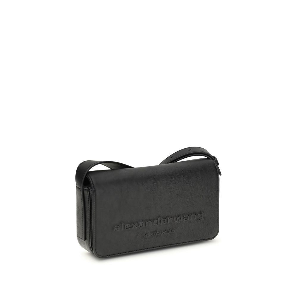 Black Calf Leather Bos Taurus Shoulder Bag - ventzia