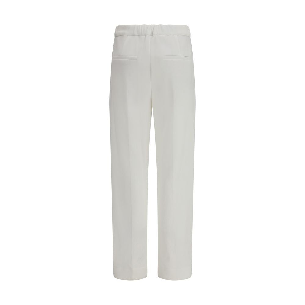 White Cotton Dress Pants - ventzia