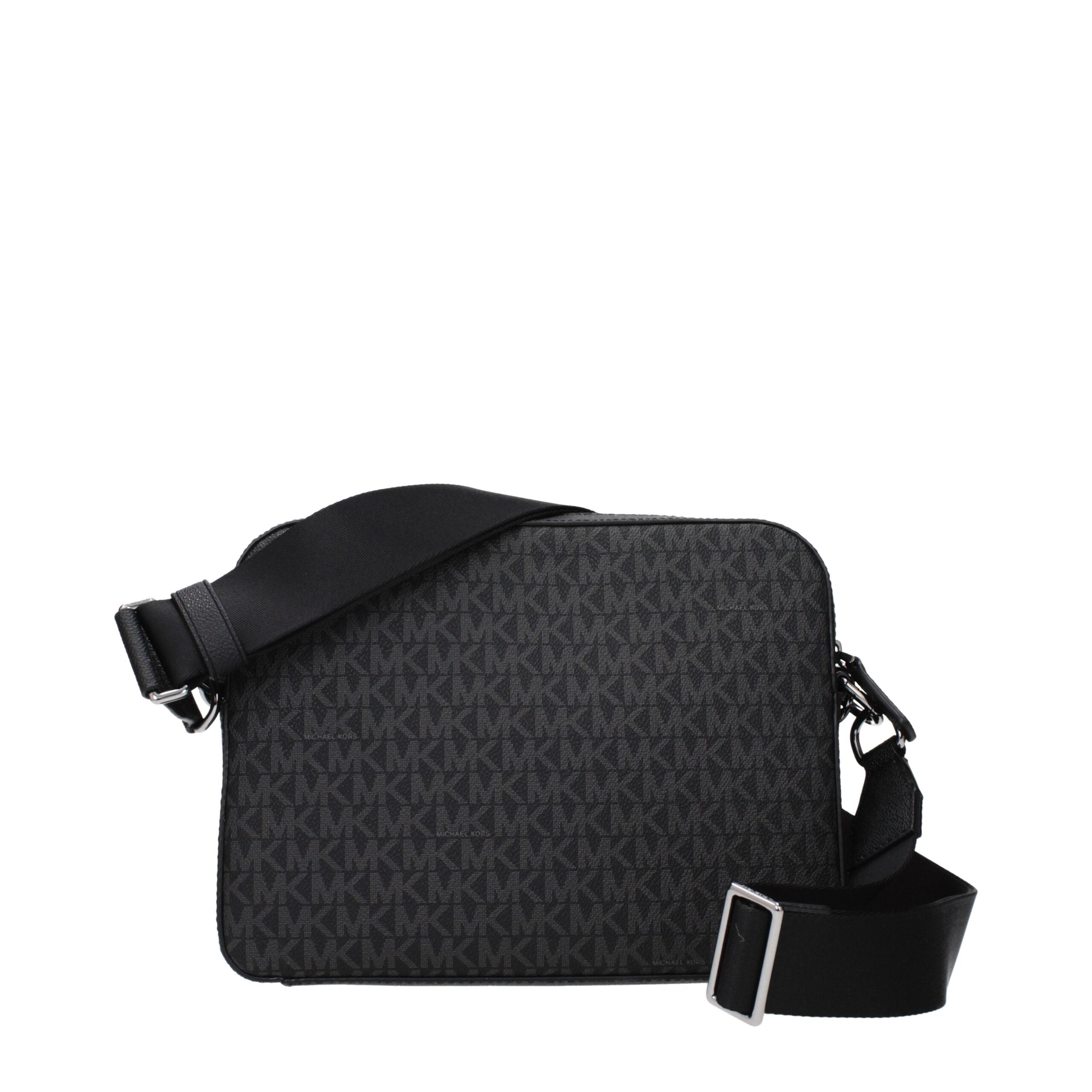Black Fabric Crossbody Bag