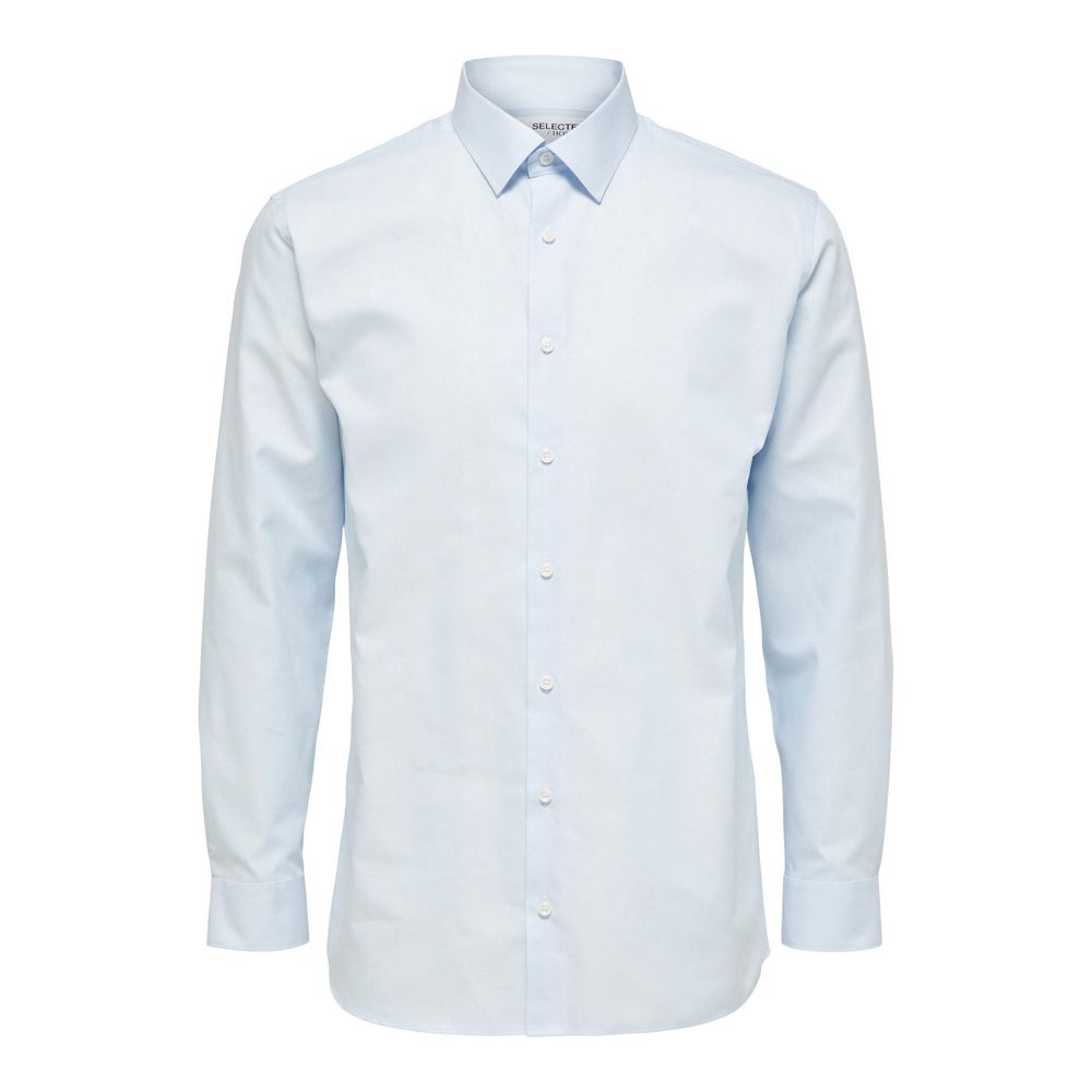 Blue Cotton Dress Shirt