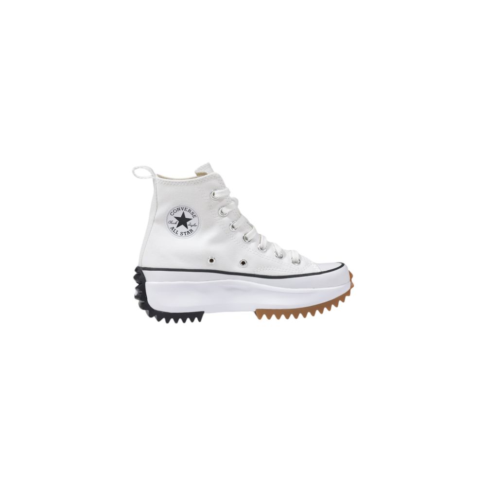 White Fabric High Top Sneakers - ventzia