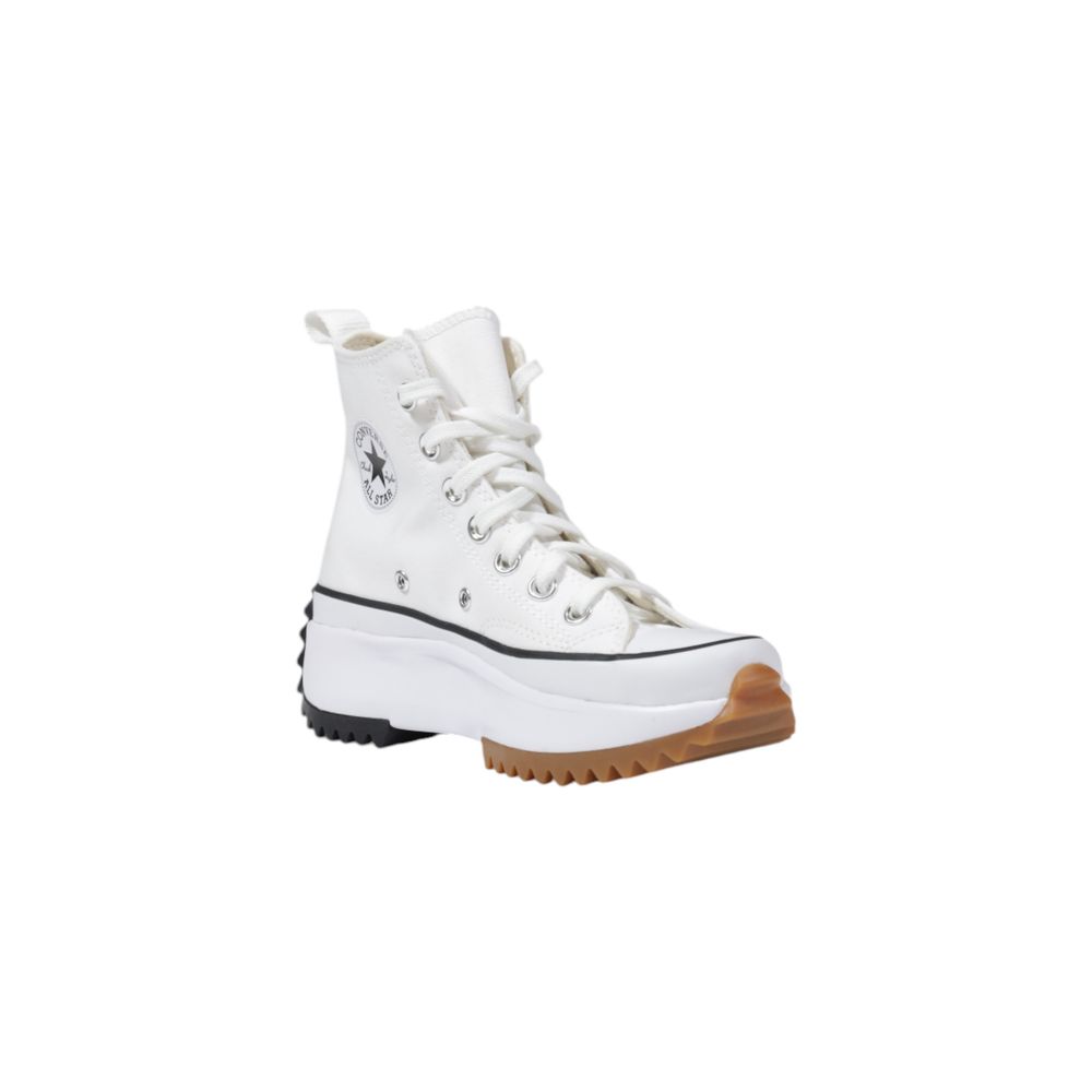 White Fabric High Top Sneakers - ventzia
