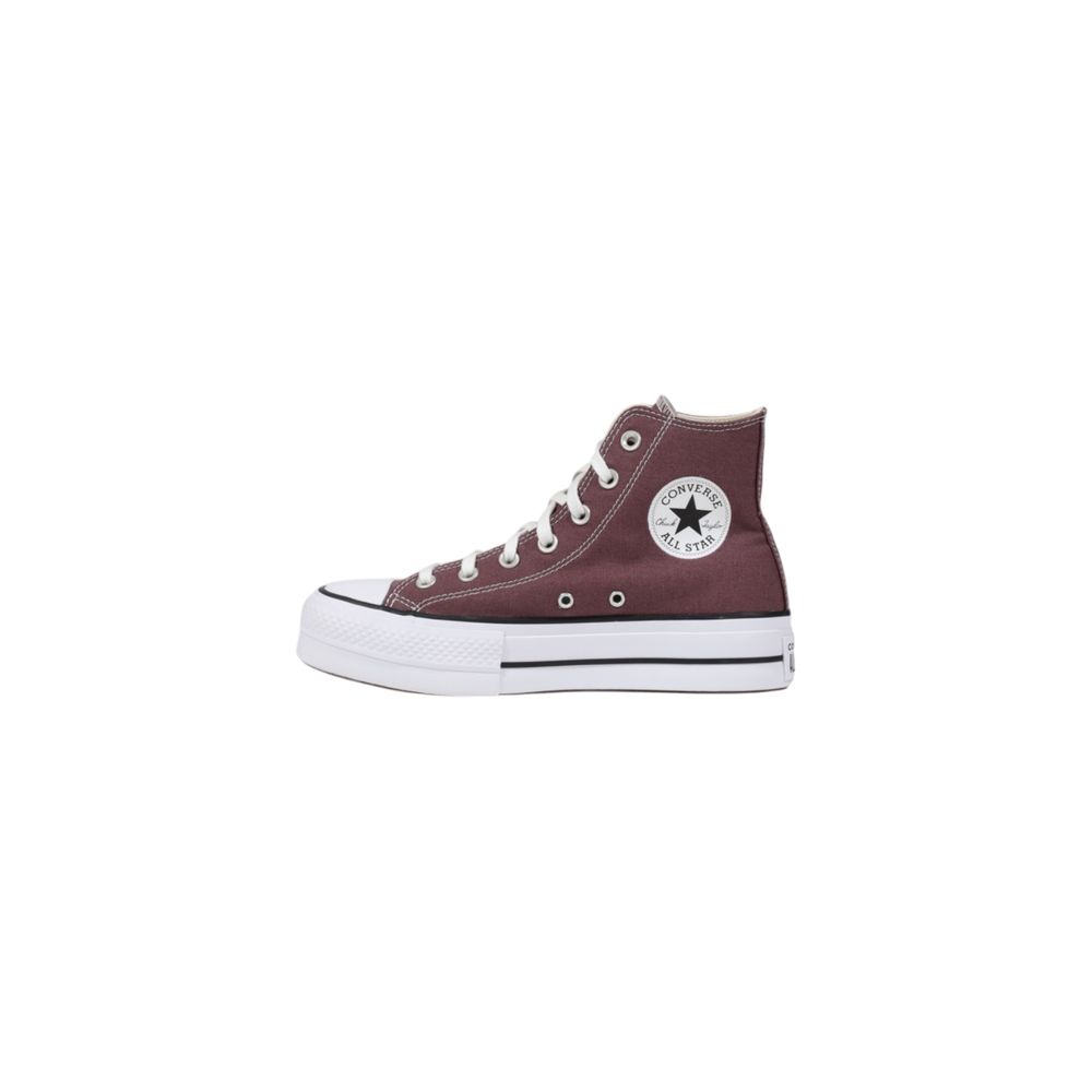Purple Fabric Platform Sneakers