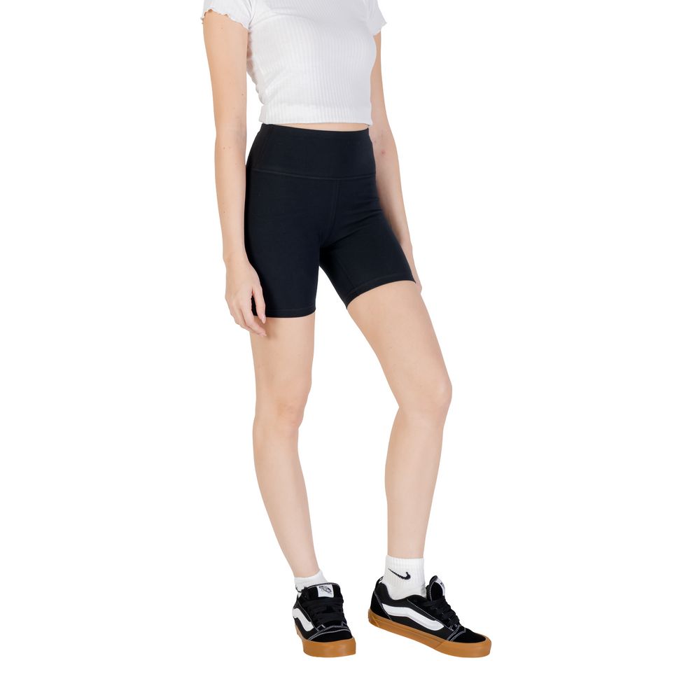 Black Cotton Bermuda Shorts