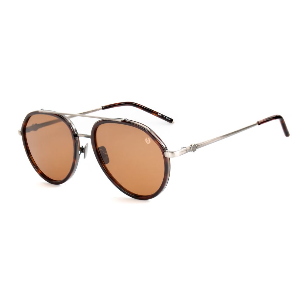 Brown Stainless Steel Sunglasses - ventzia
