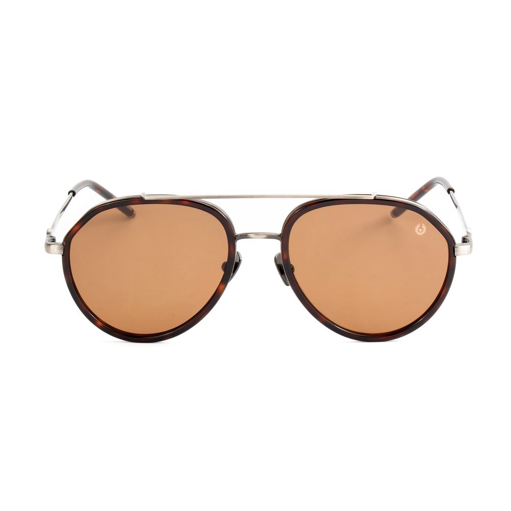 Brown Stainless Steel Sunglasses - ventzia