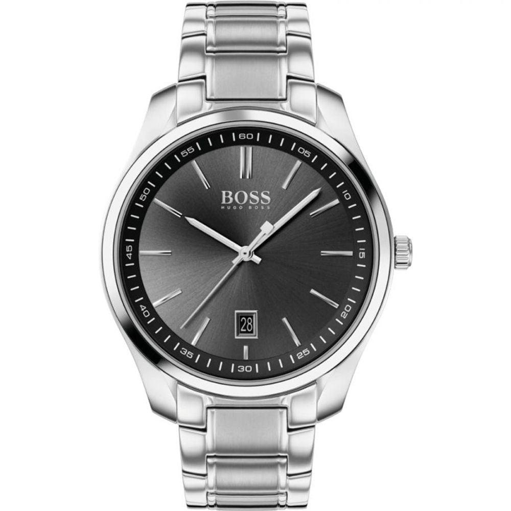 Gray Stainless Steel Dress Watch - ventzia