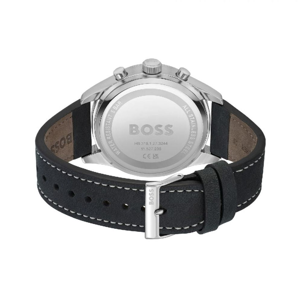 Black Leather Dress Watch - ventzia