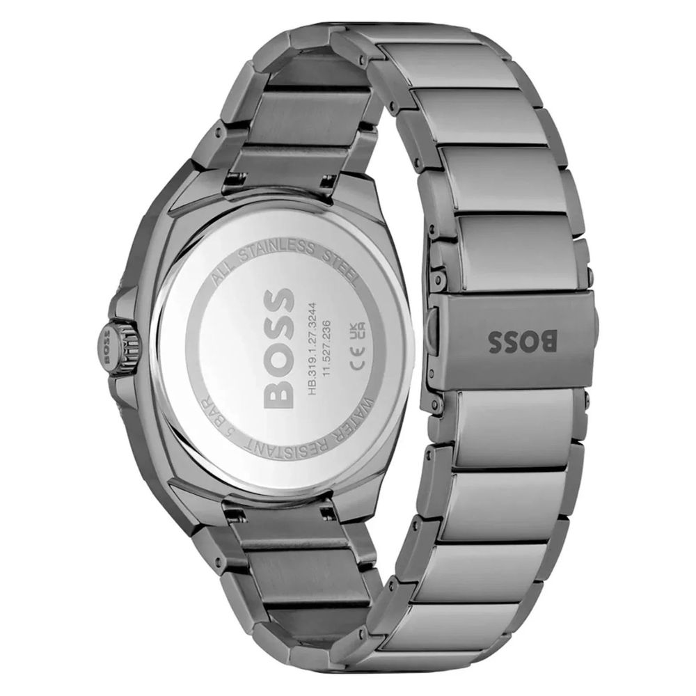 Gray Stainless Steel Dress Watch - ventzia